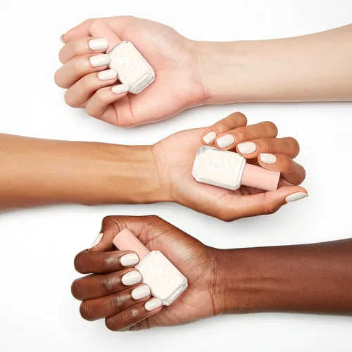 Vista 3 de LOVE by essie Esmalte de uñas, 80% a base de plantas, calidad de salón, vegano, blanco, Blessed Never Stressed, 0.46 onzas líquidas