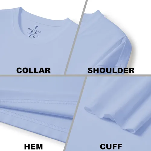 Vista 3 de M MAELREG Camiseta para hombre que absorbe la humedad, manga corta y larga, ligera, casual, cuello redondo, camisetas para hombre