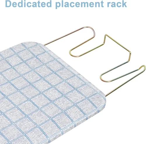 Vista 6 de Tabla de planchar, tabla de planchar de tamaño completo, tabla de planchar extra ancha con patas plegables, altura ajustable, buena carga de carga