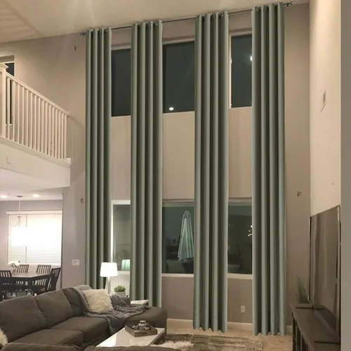 Vista 10 de cololeaf Cortinas opacas extralargas de níquel con ojales, cortinas opacas con aislamiento térmico para loft, sala de estar, dormitorio, habitación