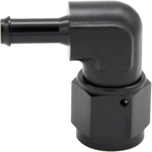 Vista 24 de Recta 6AN hembra giratoria a 1/4 "empuje en manguera adaptador de montaje de púas aluminio negro