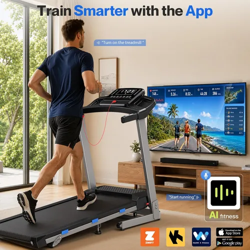 Vista 5 de Cardirun Cintas de correr plegables para el hogar con 10% de inclinación