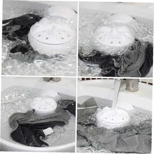 Vista 7 de KOMBIUDA Portable Mini Ultrasonic Washer with USB Remote High-Speed Rotation Washing Machine for Travel Hand-wash Simulation for Delicates Automatic
