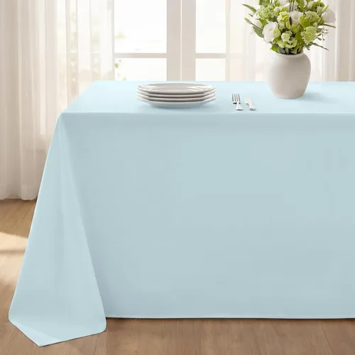 Vista 39 de Softalker - Mantel rectangular, impermeable y resistente a las manchas, mantel cuadrado de tela sin arrugas, lavable, cubierta de mesa de poliéster
