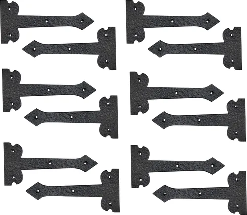 Vista 11 de Adonai Hardware Agee - Correa de aluminio resistente de 7 pulgadas con bisagra frontal falsa o falsa o falsa (paquete de 4, latón antiguo)