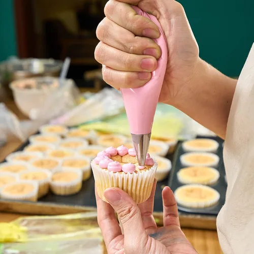 Vista 7 de Kasmoire Juego de 9 puntas redondas para tuberías y 8 puntas de glaseado para decoración de pasteles