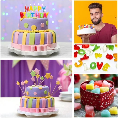 Vista 6 de 2 moldes de chocolate con números y moldes de silicona de letras, con 2 cuentagotas, decoraciones de letras para tartas, moldes de silicona