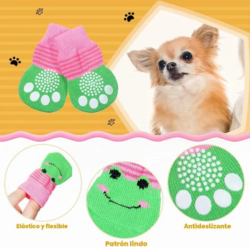 Vista 3 de Saintrygo 24 calcetines antideslizantes para perros
