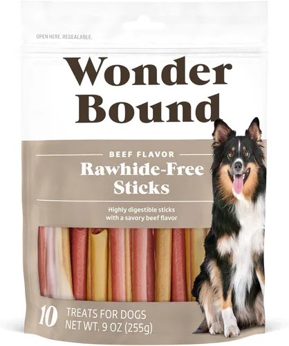 Vista 8 de Wonder Bound Palitos de golosinas para perros con sabor a pollo, 12 unidades, sin piel cruda, masticables de salud dental para control de placa