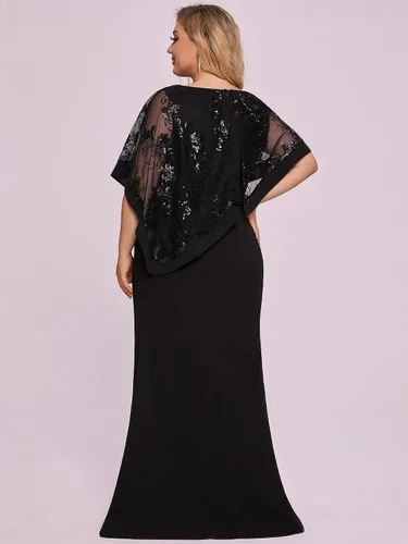 Vista 2 de Ever-Pretty Plus 70116 - Vestido largo ajustado con abertura en la pierna para mujer