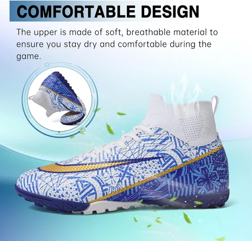 Vista 2 de Tacos de fútbol para hombre y mujer, zapatos de fútbol juvenil, tacos de fútbol para Big Boy AG TF