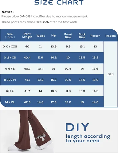 Vista 6 de Leggings acampanados para mujer, cintura alta, control de abdomen, pantalones de yoga acampanados, pantalones largos acampanados