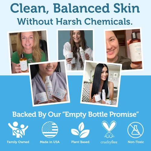 Vista 6 de Era Organics Natural Face Wash 4 onzas, Hidratante Facial Limpiador Suave con Aloe Vera y miel de Manuka para sanar y renovar tu piel. PH
