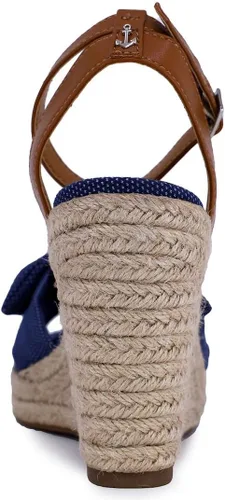 Vista 3 de Nautica Sandalias de cuña media para mujer con hebilla de moda