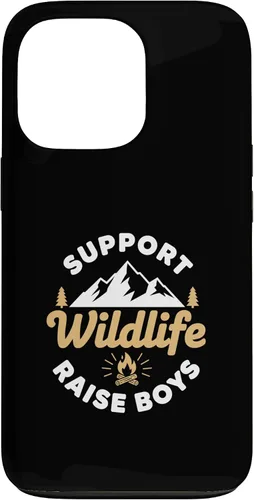 Vista 10 de Parent Support Wildlife Raise Boys - Mom Dad Outdoors Case for iPhone 16
