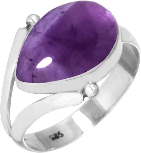 Vista 12 de Lapislázuli, cornalina, cristal, granate, pera, anillo hecho a mano de plata de ley 925, joyería de piedras naturales boho para mujer Cuarzo granate.