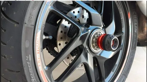 Vista 6 de FXCNC Racing CNC aluminio eje deslizante marco deslizante Crash Wheel Slider Protector de choque compatible con Ducati Monster 696