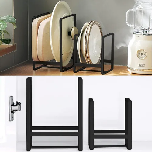 Vista 12 de 2PCS Organizador de Soportes para Platos, Estante de Exhibición y Almacenamiento de Platos de Metal para Secado para Gabinete, Mostrador y Armario