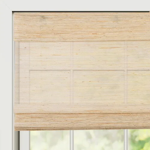 Vista 10 de Persianas romanas de bambú, persianas de madera tejida a medida, sin cables, con filtro de luz, cortinas de bambú natural para puertas, ventanas