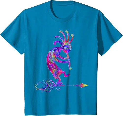 Vista 56 de Native American Kokopelli With Feather 2 - Camiseta Fan Fun, Negro, S