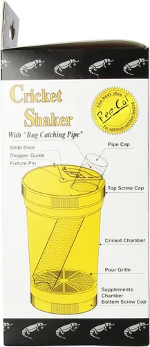 Vista 4 de Rep-Cal SRP00500 Cricket Shaker con insectos, tubería de captura de insectos, vitaminas y suplementos para reptiles
