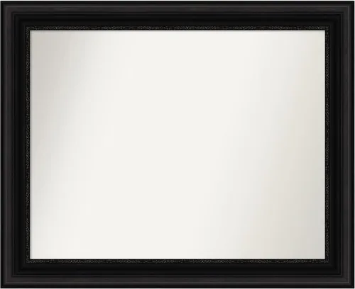 Vista 20 de Amanti Art Espejo personalizado, espejo de baño negro puente, espejo de pared o espejo de tocador de baño sobre el fregadero (26 x 26 pulgadas)