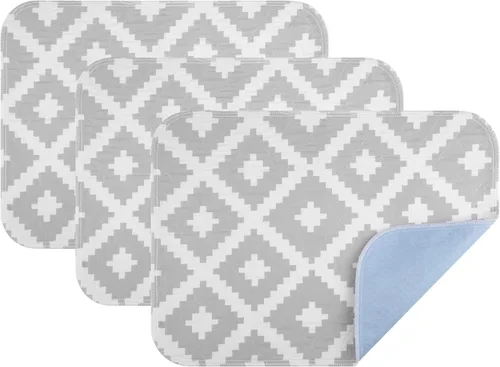 Vista 14 de OUTCREATOR® Almohadillas de cama lavables de 34" x 56" (paquete de 2), protector de colchón para incontinencia, almohadillas impermeables