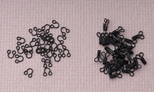 Vista 5 de sowaka 30 pares de ganchos de costura y cierres de ojos pequeños de metal de 0.7 in para sujetadores de ropa, pantalones, faldas, pantalones de Negro
