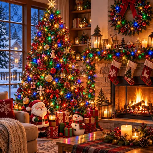 Vista 9 de Luces de cadena navideñas conectables de 240 LED de 88 pies, 13 modos, para interiores y exteriores, cable verde extensible, luces de árbol