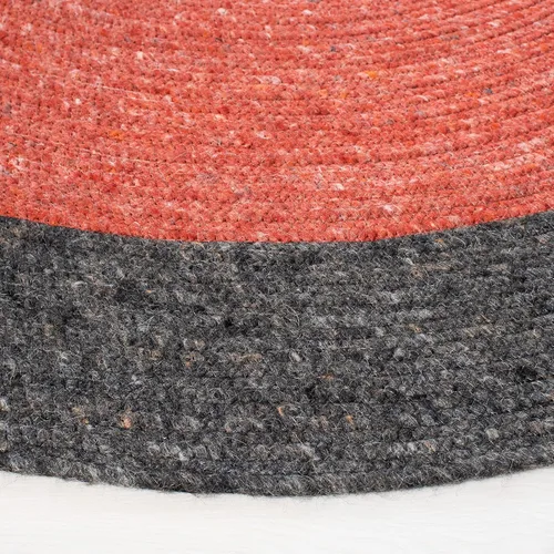 Vista 3 de SAFAVIEH Braided Collection BRD902Q BRD902Q - Alfombra ovalada de lana reversible hecha a mano para entrada, vestíbulo, sala de estar, dormitorio