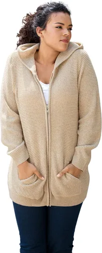 Vista 7 de Roaman's Chaqueta térmica tipo cárdigan con capucha y cremallera para mujer, talla grande