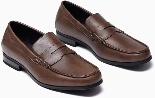 Vista 5 de Coutgo Mocasines Penny para hombre, zapatos de vestir, informales, para conducir, oficina, zapatos planos ligeros