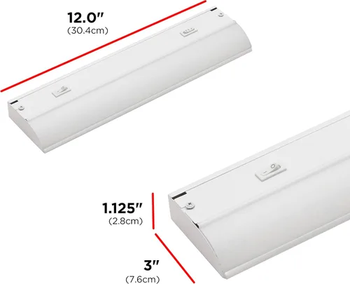 Vista 3 de UltraPro Luces cableadas para debajo del gabinete de 12 pulgadas, 3 ajustes de color, 2700 K/4000 K/5000 K, blanco cálido, blanco frío y luz diurna
