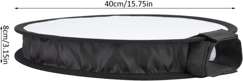Vista 8 de DAUERHAFT Difusor de flash de softbox redondo portátil, difusor de softbox de forma redonda plegable de 15.7 in, difusor de flash para luz rápida