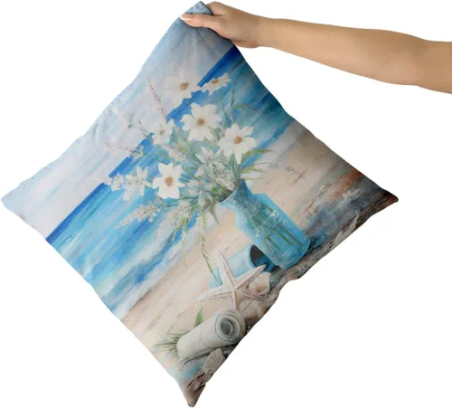 Vista 247 de Giwawa Juego de 2 fundas de almohada decorativas con diseño floral de girasol de 16 x 16 pulgadas, fundas de cojín decorativas para el hogar, sofá