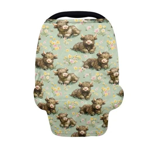 Vista 23 de Binienty Axolotl - Toldo para asiento de automóvil para mujer, diseño de delfín, con estampado de animales, para lactancia, estirable