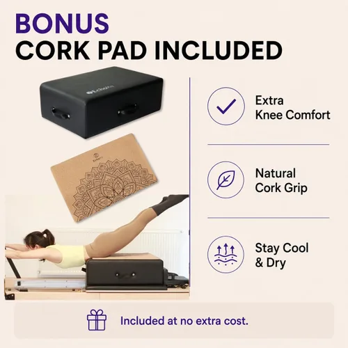 Vista 2 de EchoMe Pilates Reformer - Caja para sentarse, accesorio de pilates para ejercicios