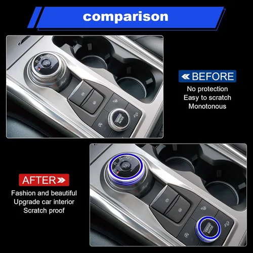Vista 3 de Accesorios PIFOOG para Ford Explorer 2024 2023 2022 2021 2020 ST XLT Limited Platinum Timberline Interior PNRD Cubiertas de palanca de cambios, Mode
