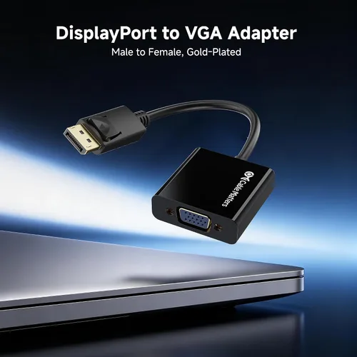 Vista 2 de Cable Matters Adaptador DisplayPort a VGA, adaptador DP a VGA, negro