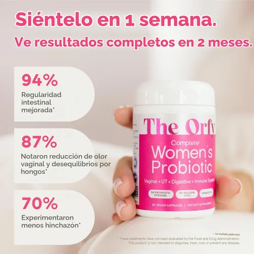 Vista 3 de Probióticos completos para mujeres, salud vaginal, utinaria, digestiva e inmunológica, 60 mil millones de UFC, 16 cepas, prebióticos y probióticos