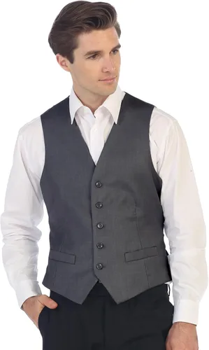 Vista 6 de Gioberti - Chaleco formal para hombre, adecuado para vestir formal de negocios o casual Carbón
