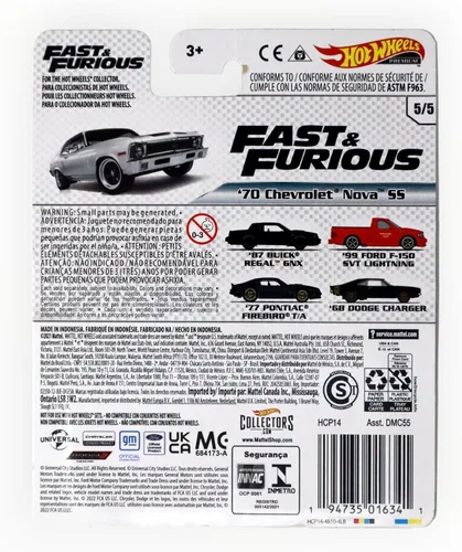 Vista 2 de Hot Wheels Chevrolet Nova SS '70, Rápido y Furioso 5/5