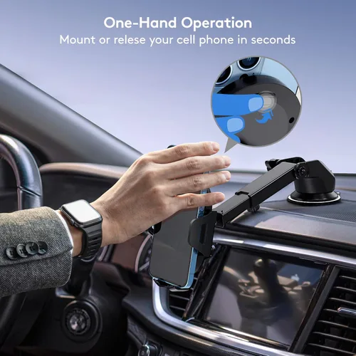 Vista 7 de Universal Car Phone Holder, Strong Suction Cup Super Stable Phone Mount for Car Fit for iPhone 17 16 15 Pro Max, 24PCS for Large Packaging Bulk