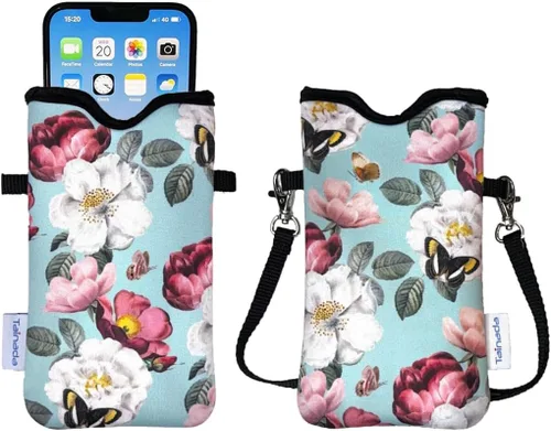 Vista 8 de Tainada Funda Estuche Bolsa de Neopreno para Teléfono para Hombres y Mujeres con Correa Cruzada/Cordón para el Cuello para iPhone 17/16/15 Pro Max