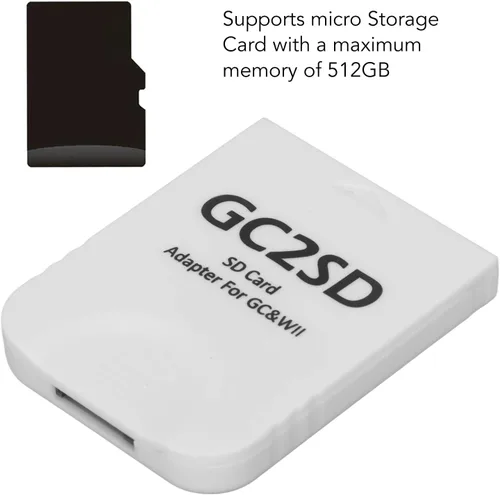 Vista 2 de Zopsc Para Wii Micro Adaptador de Tarjeta de Almacenamiento, GC2SD Adaptador de Tarjeta Micro SD Lector de Tarjetas para Consolas Wii Gamecube, Plug