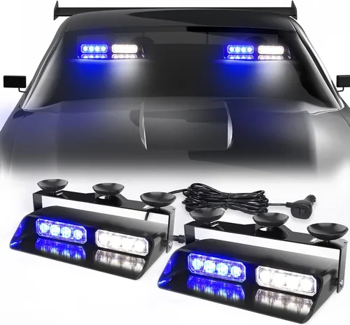 Vista 11 de WINECO - Barra de luces estroboscópicas 2 en 1 para tablero de emergencia, advertencia de seguridad, luces intermitentes de peligro