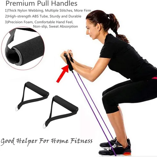 Vista 4 de Asas de ejercicio de alta calidad, mango de bandas de resistencia, mango de fitness, asas de entrenamiento, mango de espuma densa, equipo de fitness