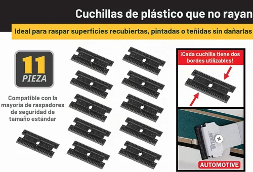 Vista 5 de Titan 17008 Juego de raspadores multiusos para maquinilla de afeitar