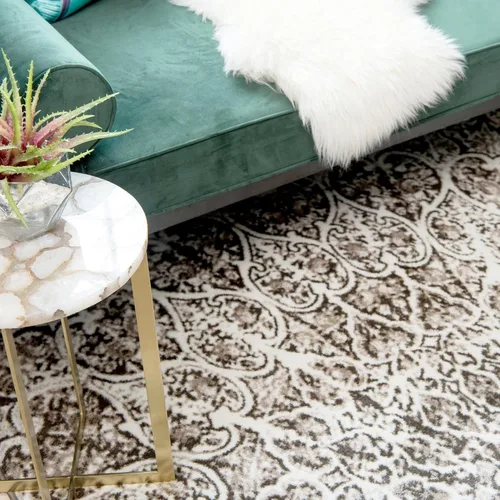 Vista 5 de Rugs.com Alfombra de la colección Monte Carlo, alfombra mediana marrón de 2 pies 2 pulgadas x 3 pies perfecta para salas de estar, comedores grandes