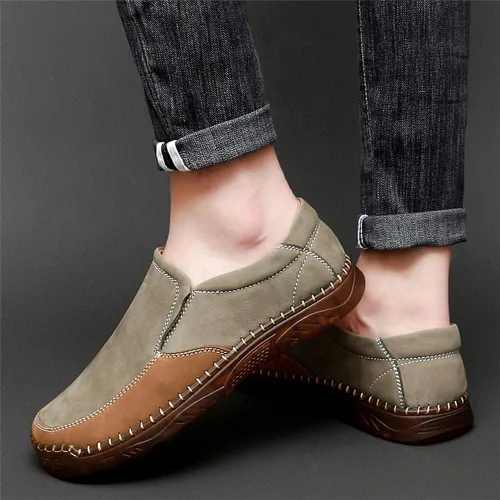 Vista 5 de GEXECEUSS Mocasines ligeros para hombre, zapatos de conducción sin cordones, mocasines informales, mocasines planos, zapatos de barco, zapatos